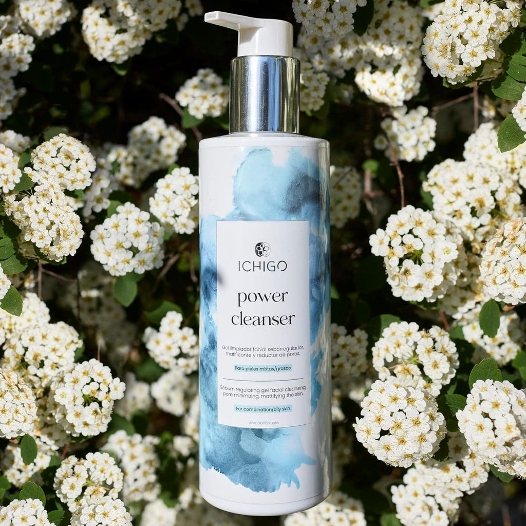 ICHIGO POWER CLEANSER. Gel Limpiador Facial Para Pieles Grasas Y Pieles Mixtas. Limpieza Facial Mujer. Limpiador Facial Hombre. Kit Limpieza Facial. Jabon Facial.