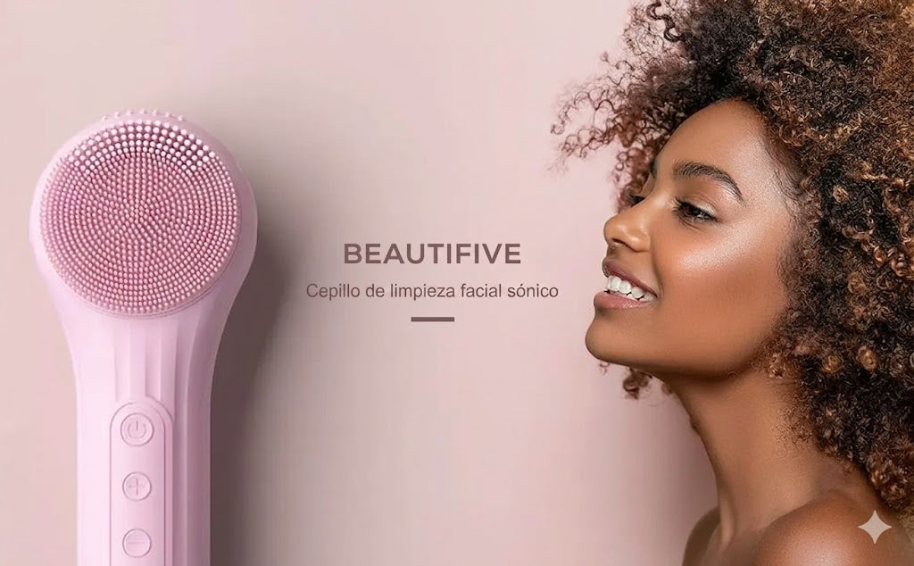 Cepillo de limpieza facial sónico, impermeable y recargable