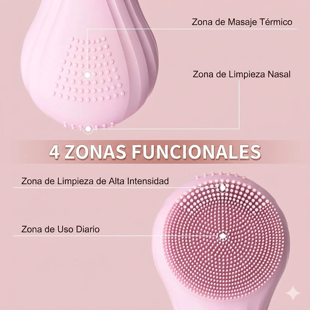 Cepillo de limpieza facial sónico, impermeable y recargable